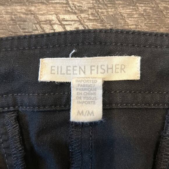 Eileen Fisher Women's Cotton Stretch Ankle Pants Black Size M - Picture 7 of 8